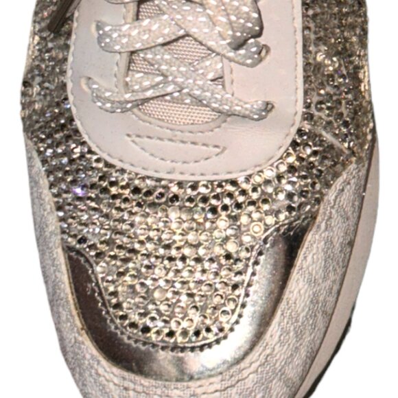 Women Sneakers, Crystals/ Rhinestones, Michael Kors shoes, Walking Shoes, Silver - Picture 11 of 15